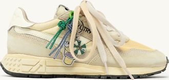 Autry REELWIND SUPER VINTAGE SNEAKERS IN WHITE AND ECRU SUEDE AND NYLON