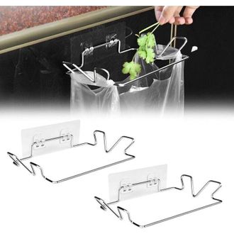 OEM Juego De 2 Soportes De Acero Inoxidable Para Bolsas De Basura, Para Montaje En Pared En La Cocina - Crezuo