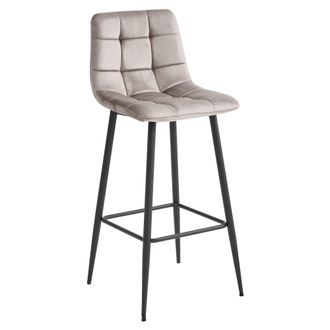 OEM Taburete Arceto - Terciopelo Beige Oscuro / Patas Negras X 1