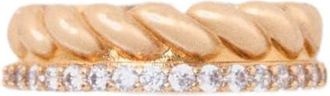 Maje Twisted gold rhinestone ring at Nordstrom, Size Medium
