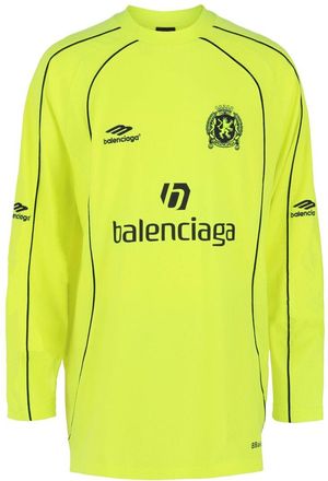 Balenciaga Oversized Soccer T-Shirt Yellow