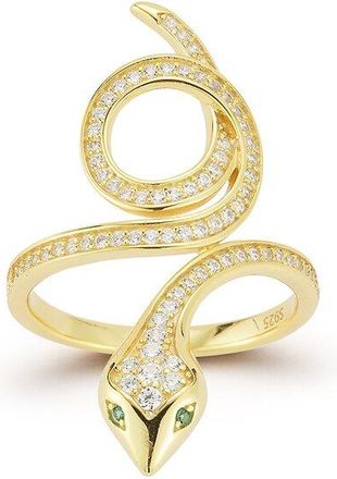 Glaze Jewelry 14K Over Silver Cz Ring