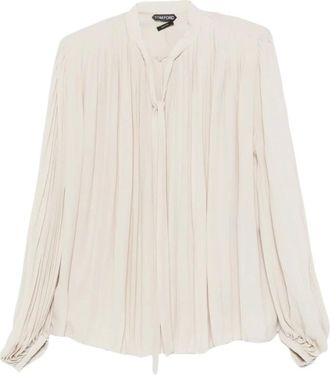 Tom Ford Dames, Blouses & Shirts, Wit, Maat: XS