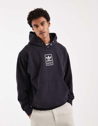 adidas Originals Elevated gfx - Felpa con cappuccio nera-Nero