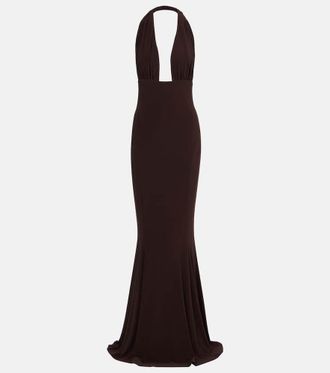 Norma Kamali Halterneck gown