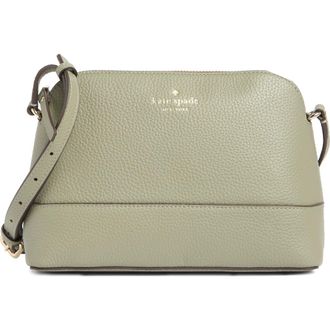 Kate Spade New York southport ave hannah leather crossbody bag in Dusky Pine at Nordstrom Rack