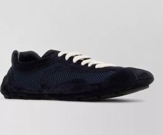 Prada suede and mesh low-top sneakers