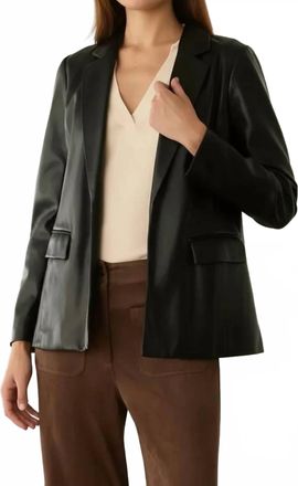 Skies Are Blue Clothing Grace Open Front Blazer In Black