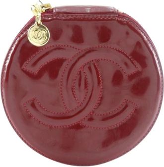 Chanel Pre-owned Vintage Pouch - Dames - Vintage Accessoires - Rood - ONE Size - Leer - Vintage