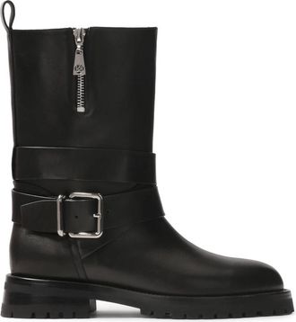 Kazar Leren laarzen met slip-on bovenwerk - Dames - Enkellaarsjes - Zwart - 38 EU - Leer - Schoenen