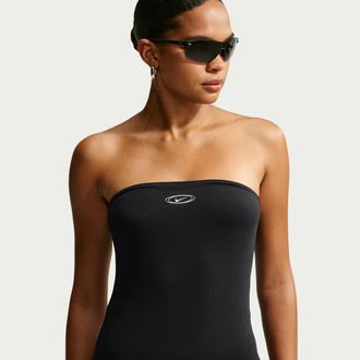 Nike Womens Nike Sportswear Tight Tube Top in Black | IU2641-010