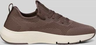 Marc O'Polo Low Top Sneaker mit Logo-Patch in Dunkelbraun, Gr&ouml;&szlig;e 37