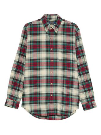 Polo Ralph Lauren Plaid Cotton Shirt In Red, Green And Beige