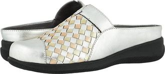 Softwalk San Marcos Womens Clog Shoes Metallic : 11.5 M (B), Cotton/Leather