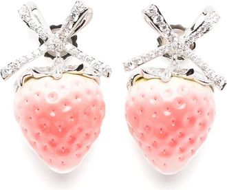 Yvmin Strawberry Bowknot Earrings