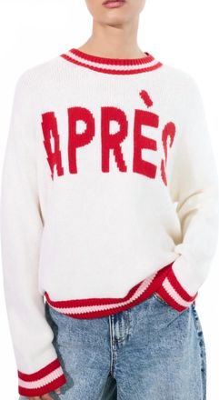 Alice & Olivia Ogden Apres Pullover Sweater In Ecru Multi