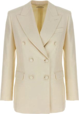 Brioni Flavia Blazer - Dames - Blazers - Wit - M - Wol - Jassen