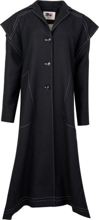 Ports 1961 single-breasted trench coat - women - Wool/Polyester - 36 - Black