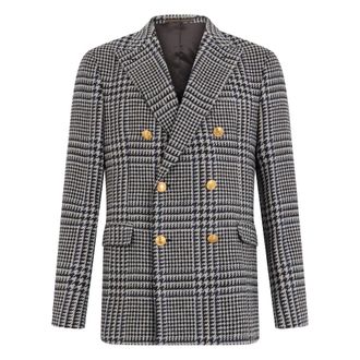 Slowear Slowear - Wollen double-breasted blazer - Heren - Jassen - Veelkleurig - Maat: XL Wol