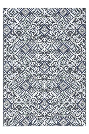AFK Living Alfombra gráfica interior para exteriores azul 120 x 170 cm