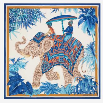 Ferragamo zijden sjaal met Indiase print