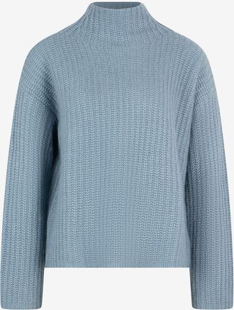 Hemisphere Pullover aus Kaschmir und Seide mit Stehkragen