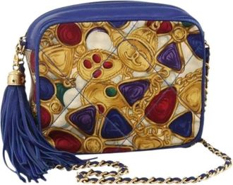 Chanel Pre-owned Cross Body Bags, female, Multicolor, Size: ONE SIZE Pre-owned Vintage Satin Shoulder Bag