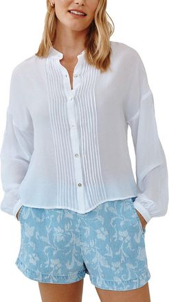 Bella Dahl Drop-Shoulder Pintuck Shirt
