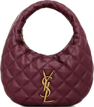 Saint Laurent Icarino Quilted Handbag - Dames - Handtassen - Bruin - ONE Size - Leer - Tassen