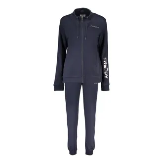 Freddy Training Sets, female, Blue, Size: XL Zip Tracksuit with High Collar and Beaded Logo