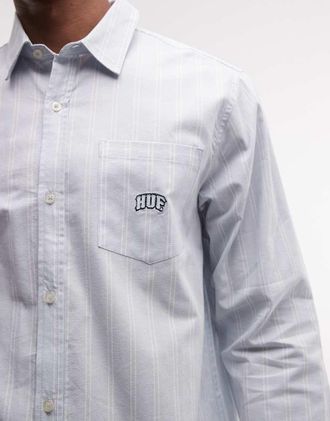 HUF Classic Arch - Camicia Oxford a maniche lunghe blu a righe