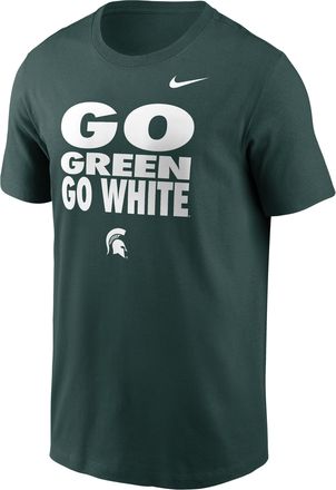 Nike Michigan State Sideline Slogan Nike Mens Dri-FIT College Long-Sleeve T-Shirt in Green | 02ET3EYMST-H2B