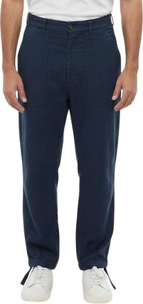 Brunello Cucinelli Blue Straight Frat Front Trousers