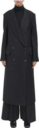 Andrea Ya'aqov Giacca Lunga in Lana Vergine - - Coats - Donna - Nero - M