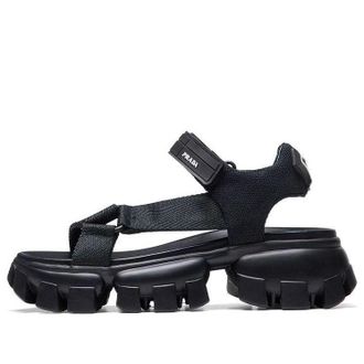 Prada (WMNS) PRADA Sporty Woven Nylon Tape Sandals Black 1X037M_3L74_F0002_F_050