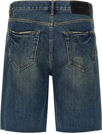 Purple P059 Denim Shorts - Blue