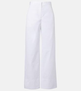 Toteme Twisted Seam cotton poplin wide-leg pants