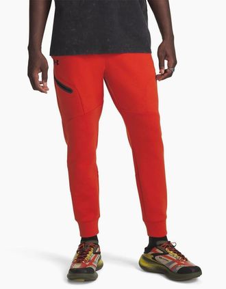 Under Armour Mens Unstoppable Fleece Joggers with Zipped Pocket - Red - Size: 32/30/31/Regular/36