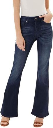 Kancan Kan Can Womens Mid Rise Flare Hem Jeans, D, 27