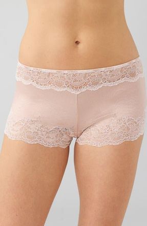 Wacoal Modern Affair Boyshorts in Rose Dust/Angel Wing at Nordstrom, Size X-Large