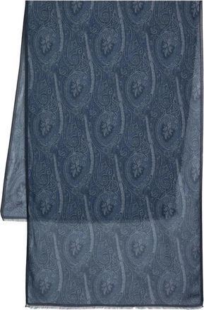 Etro Paisley Print Heren Sjaal - Heren - Sjaals - Blauw - ONE Size - Accessoires