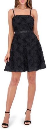 Kensie Rosette Minidress in Black at Nordstrom Rack, Size 16