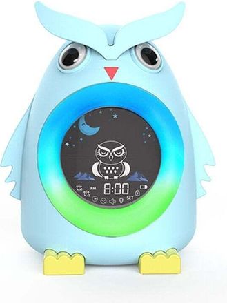 OEM Reloj Despertador Educativo Infantil Con Radio Y Luz Nocturna Inal&aacute;mbrica, 5 Colores Para D&iacute;a Y Noche (1 Unidad)