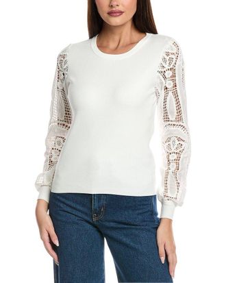Elie Tahari The Margaret Lace Sweater