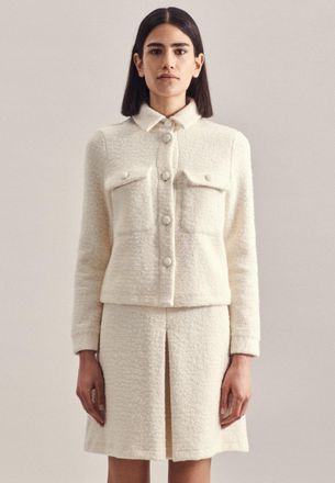 Seidensticker Midirock SEIDENSTICKER Schwarze Rose, Damen, Gr. 42, weiss (sanftes wei&szlig;), 42% Wolle, 20% Baumwolle, 14% Polyamid, 9% Polyester, 15% sonstige Fasern, 