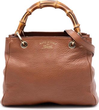 Gucci Pre-owned Gucci Small Calfskin Bamboo Shopper Satchel Ladies Q48IHLOUS8NBDOKO