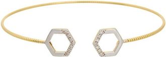 Meshmerise 18K Plated 0.08 Ct. Tw. Diamond Bangle Bracelet