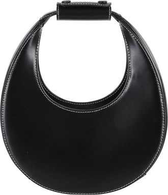 Staud Mini Moon Bag - Dames - Handtassen - Zwart - ONE Size - Leer - Tassen