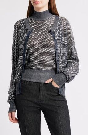 BOSS Furnari Textured Cardigan in Grey at Nordstrom Rack, Size Medium
