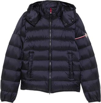 Moncler Ravenlock kort donsjack met capuchon - Heren - Jassen - Blauw - Maat: M Polyamide